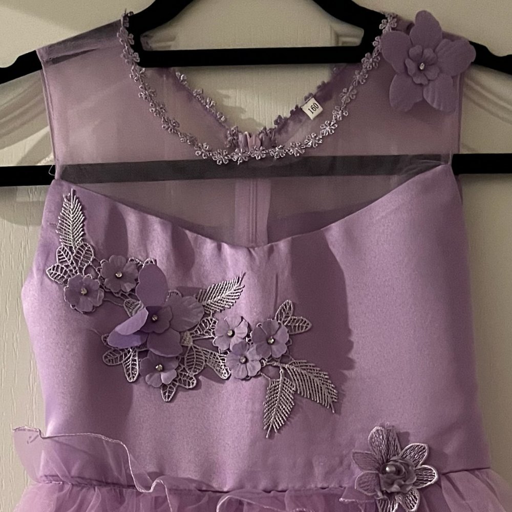 Girls Purple Tutu/Tulle Elegant Princess Party Dress